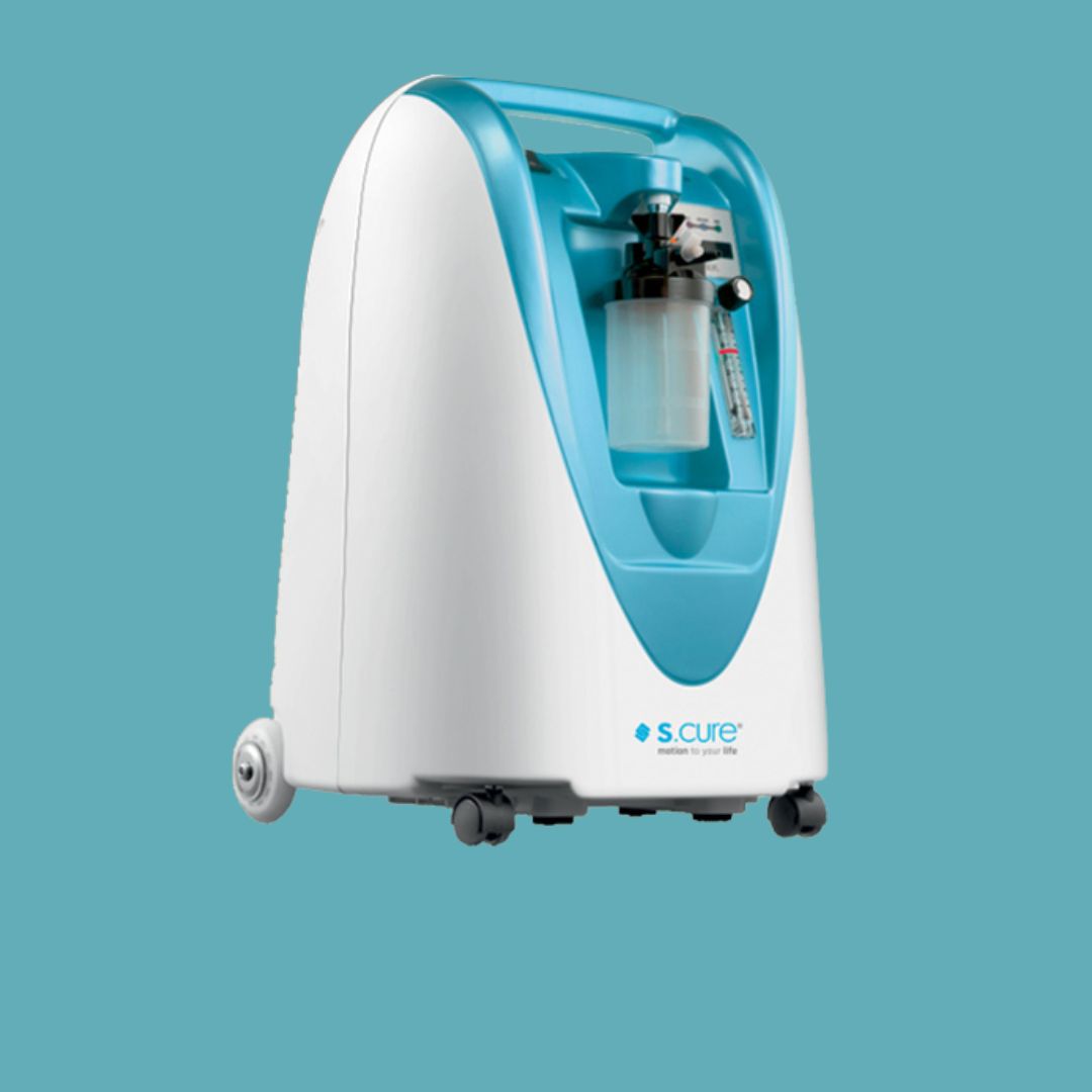 oxygen concentrator with control panel and tubing