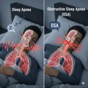 central sleep apnea vs osa